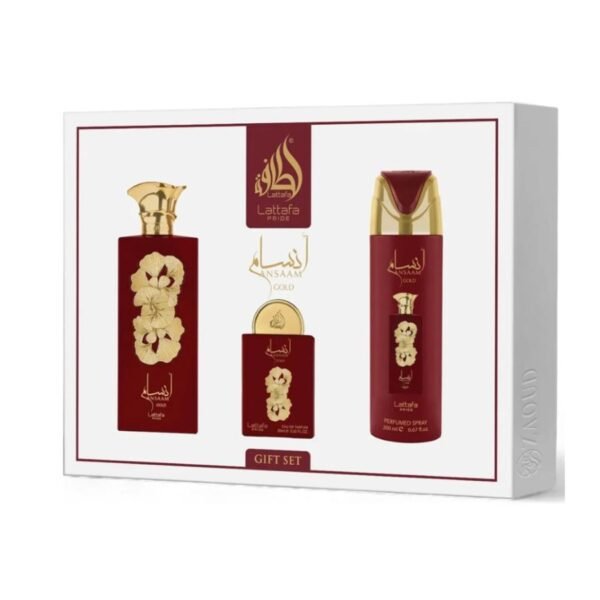 Kit Ansaam Gold Edp 100ml + Edp 20ml + Perfumed Spray 200ml